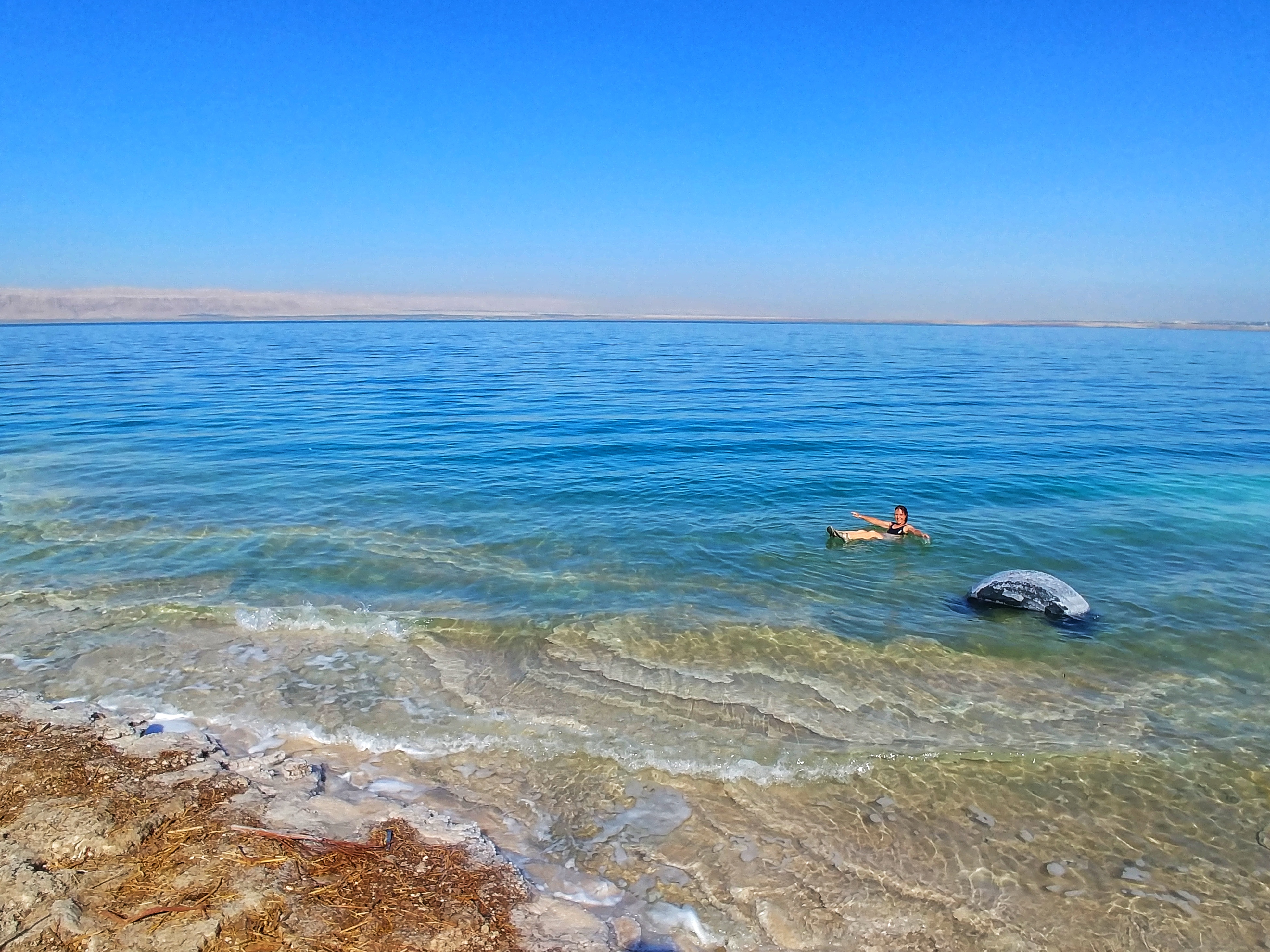 Le acque salate del Mar Morto in Giordania, il punto più basso della Terra